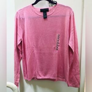 August Silk 100% Silk Dusty Pink Top